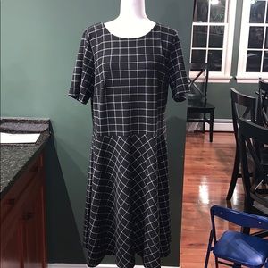 Eloquii Dresses - BNWOT Eloquii Windowpane Fit and Flare Dress Eloquii Dresses - BNWOT Eloquii Windowpane Fit and Flare Dress